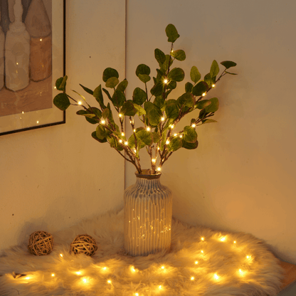 LeafAura | Warm Olive Branch LED Light