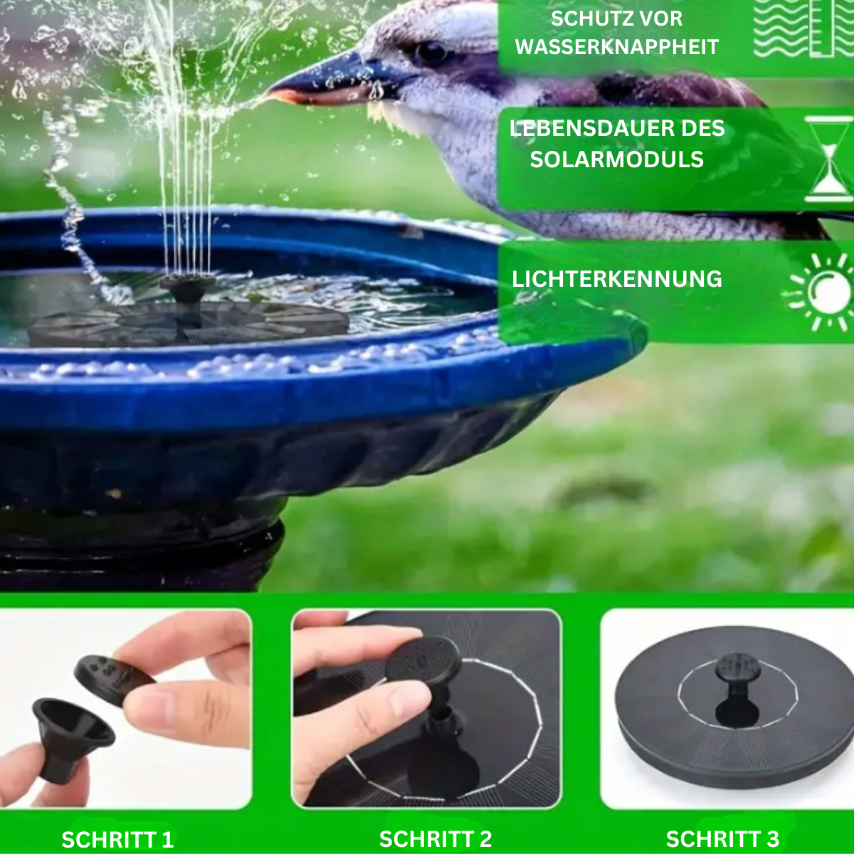 GlideSplash | Modern & Luxurious Solar-Powered Floating Fountain6