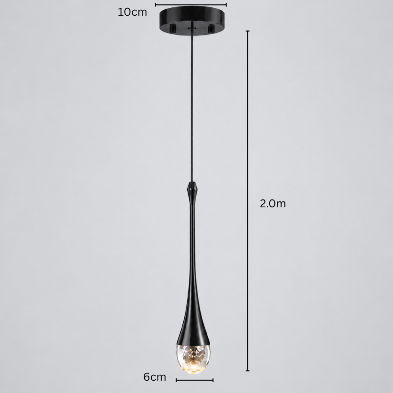 Glinder - Slender Teardrop Ceiling Pendant Light8