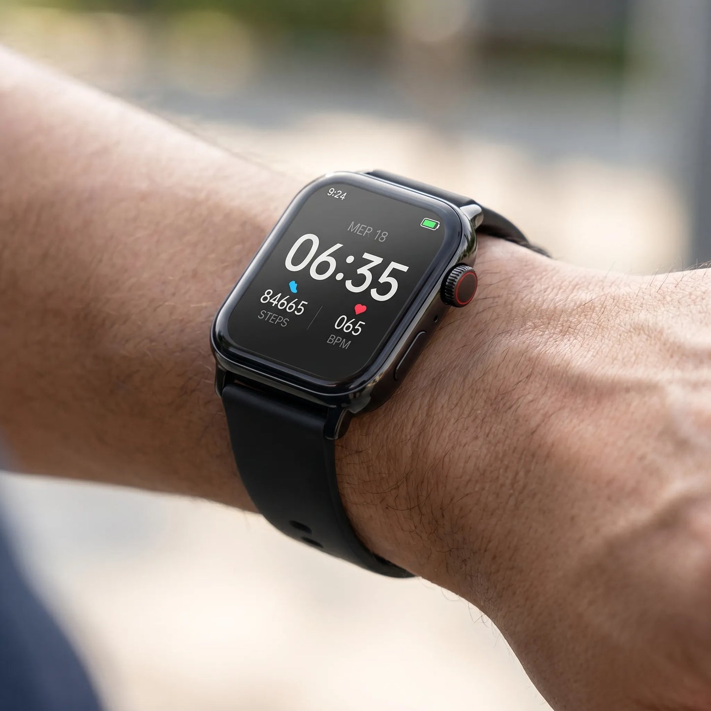Glucora - Rectangular Digital Smartwatch