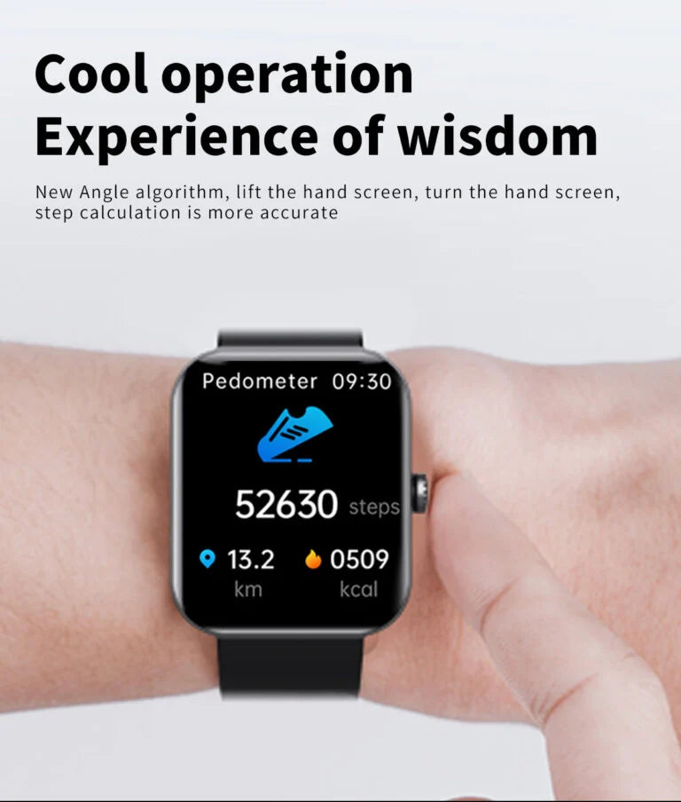 Glucora - Rectangular Digital Smartwatch