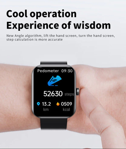 Glucora - Rectangular Digital Smartwatch