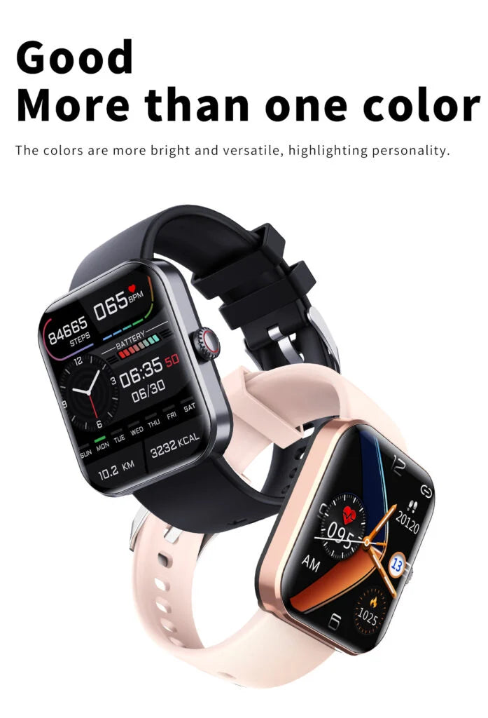 Glucora - Rectangular Digital Smartwatch