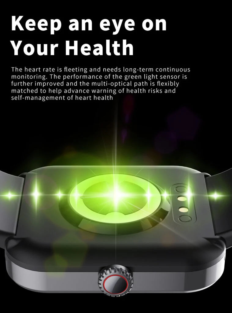 Glucora - Rectangular Digital Smartwatch
