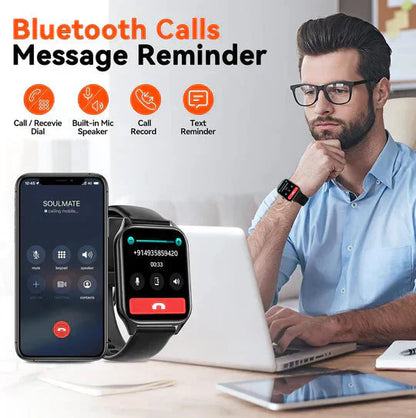 Glucora - Rectangular Digital Smartwatch