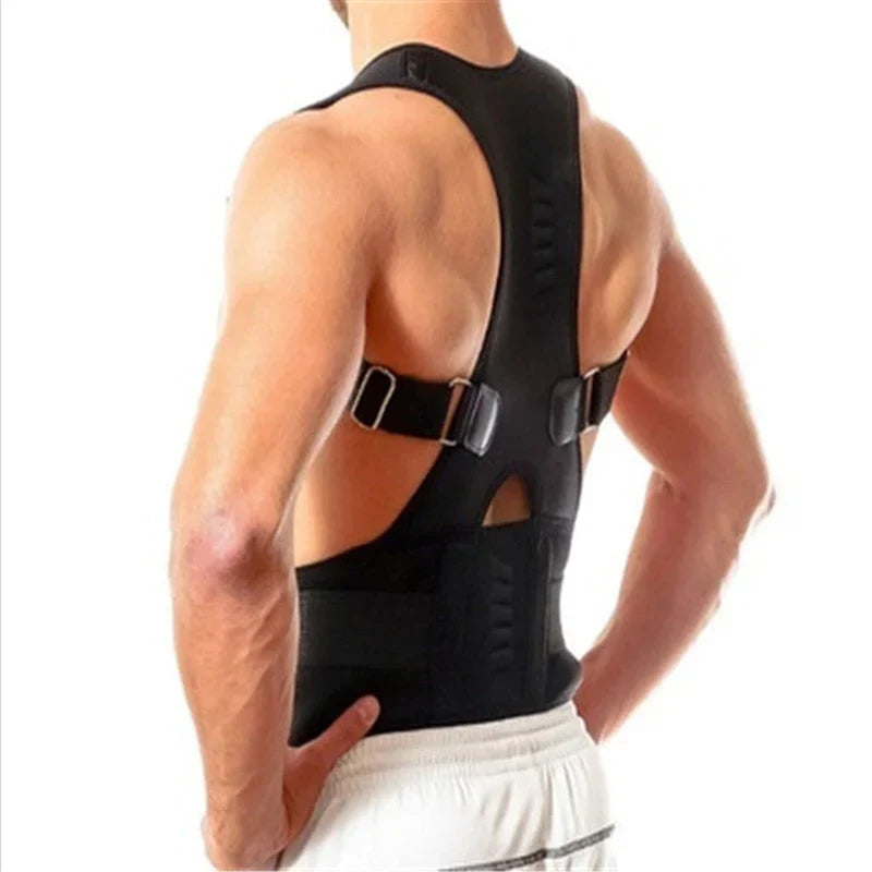 Magnetic Posture Corrector Back Support with Adjustable Design & Therapy-3