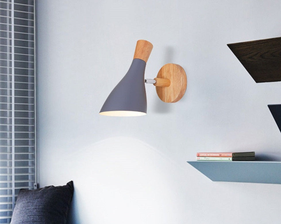 NordWood | Modern LED Wood Bedroom Wall Light Lamp