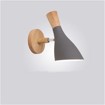 NordWood | Modern LED Wood Bedroom Wall Light Lamp