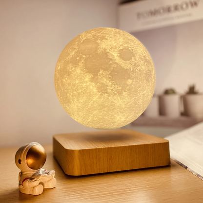 LunarLift |  Elegant Wood Base Levitating Moon Lamp