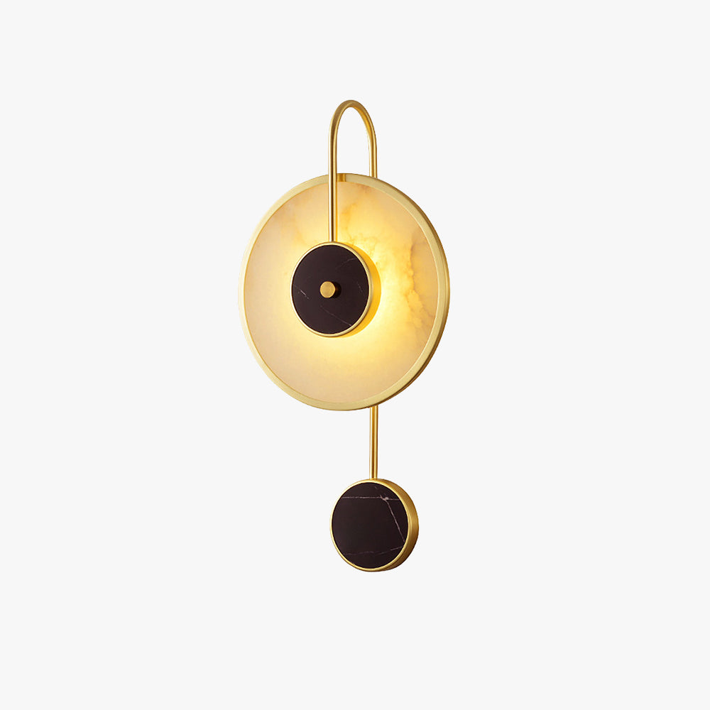 GoldenEclipse | Refined Marble Wall Lamp