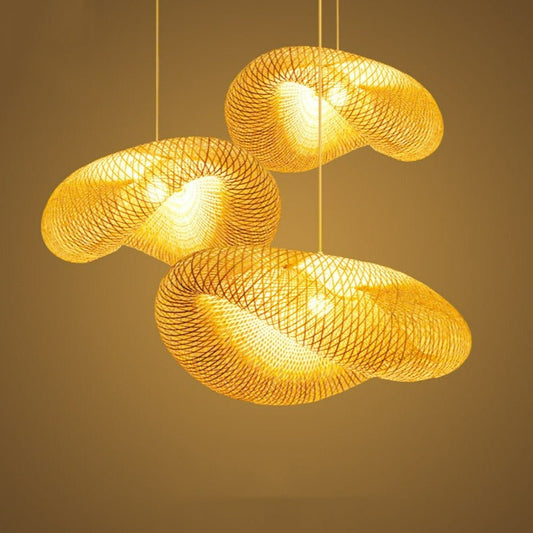 NaturaWeave | Modern Braided Pendant Light Made from Bamboo