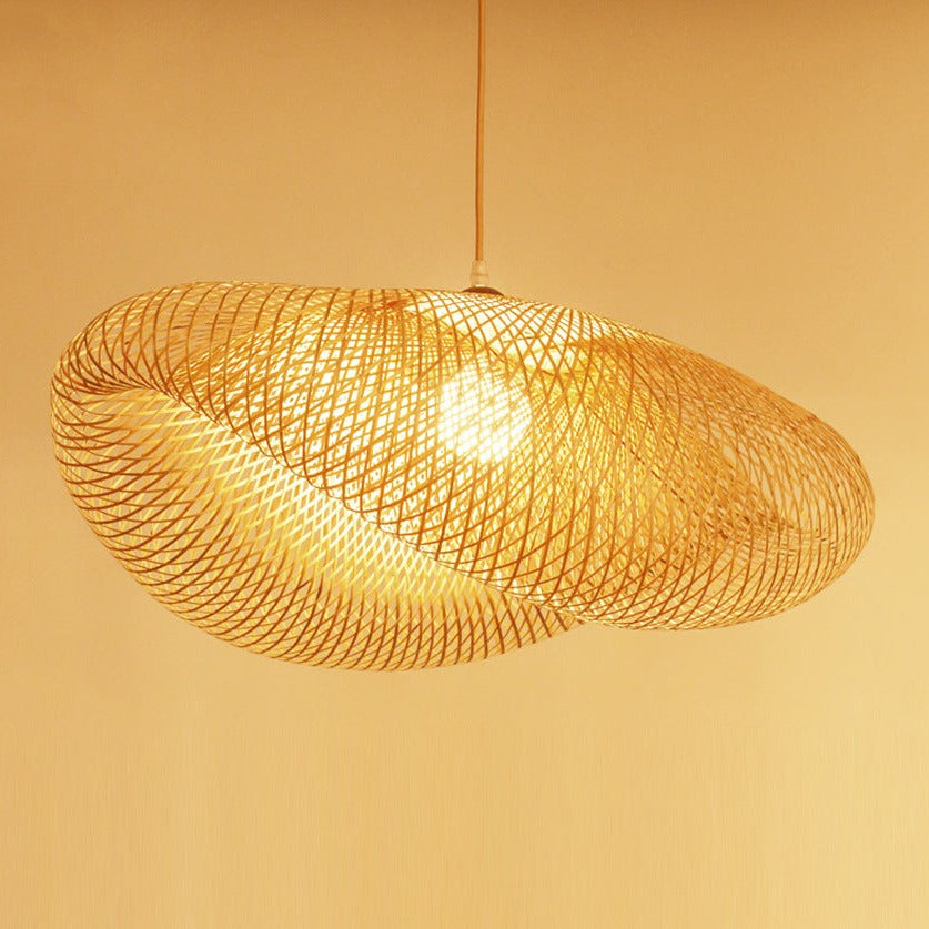 NaturaWeave | Modern Braided Pendant Light Made from Bamboo