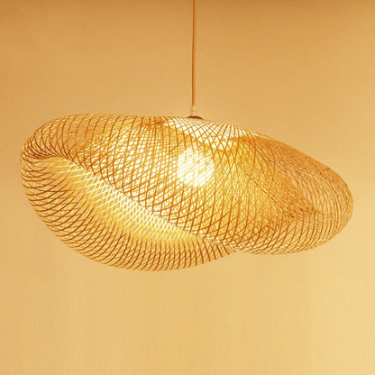 NaturaWeave | Modern Braided Pendant Light Made from Bamboo