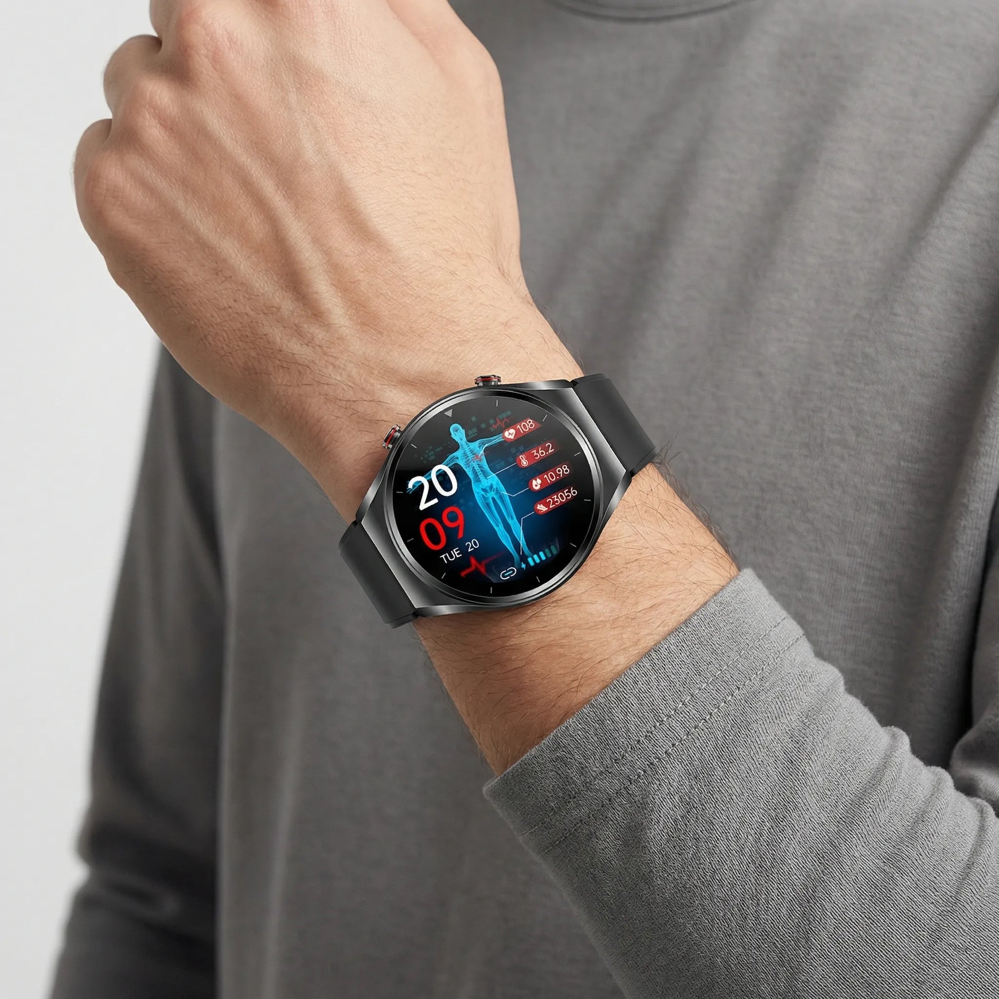 Healthix - Round Touchscreen Smart Watch