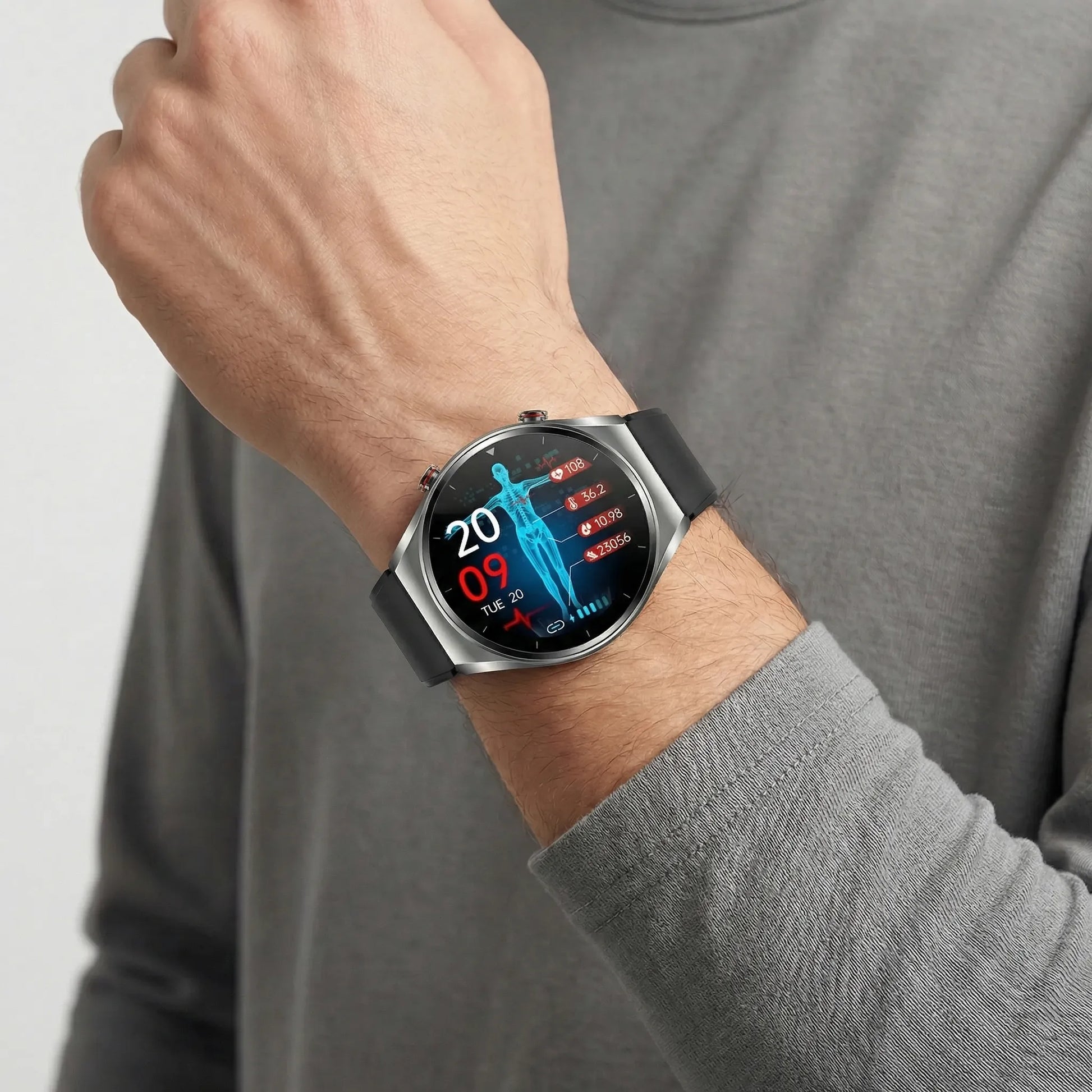 Healthix - Round Touchscreen Smart Watch