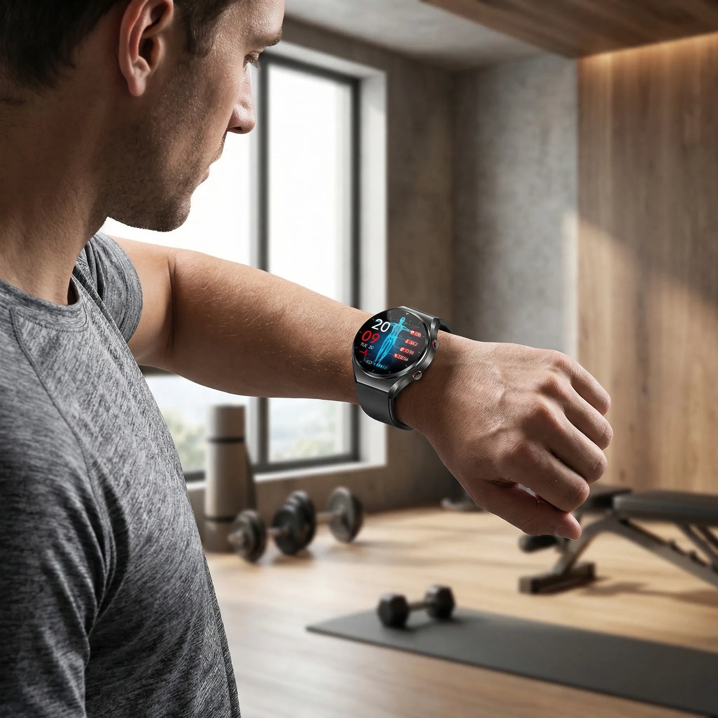 Healthix - Round Touchscreen Smart Watch