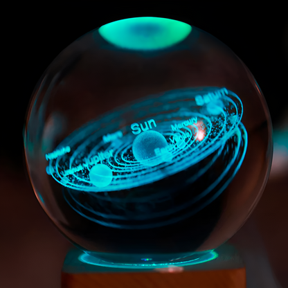 OrbitGlow | Illuminating Galaxy Glass Sphere