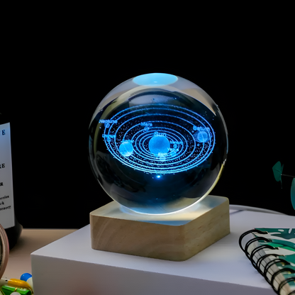 OrbitGlow | Illuminating Galaxy Glass Sphere