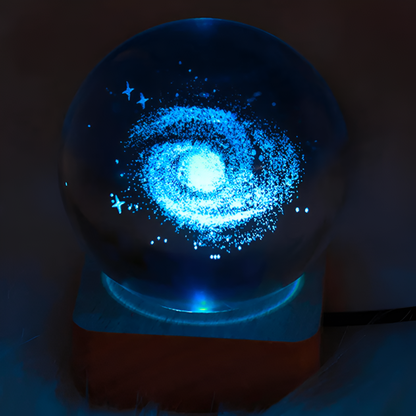 OrbitGlow | Illuminating Galaxy Glass Sphere