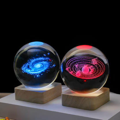 OrbitGlow | Illuminating Galaxy Glass Sphere