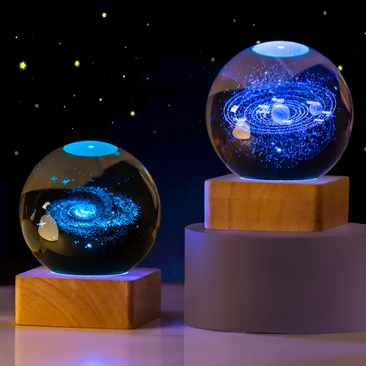 OrbitGlow | Illuminating Galaxy Glass Sphere