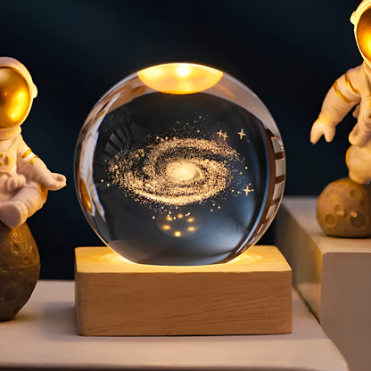 OrbitGlow | Illuminating Galaxy Glass Sphere