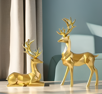 WinterWhimsy | Elegant Resin Reindeer Set