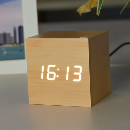 WoodTime | Elegant Digital LED Wood Clock