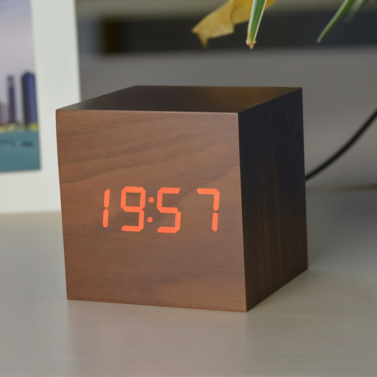 WoodTime | Elegant Digital LED Wood Clock