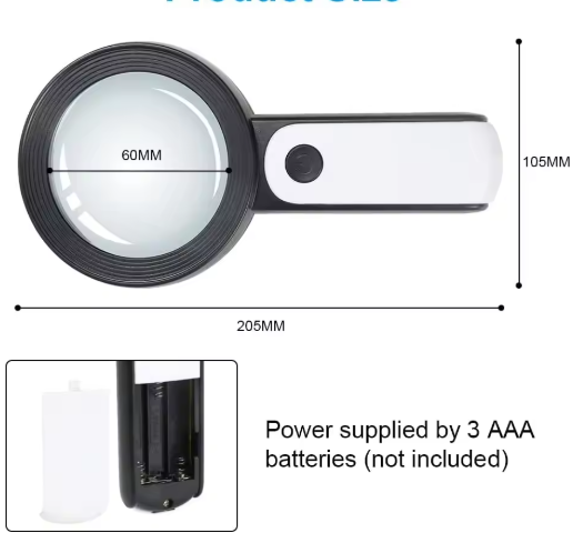 ZoomBright | 30x Magnifying Glass for Seniors