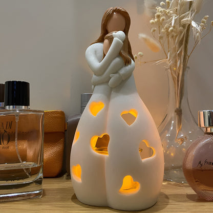 HeartGlow | Heartwarming Mother & Daughter Statue Lamp