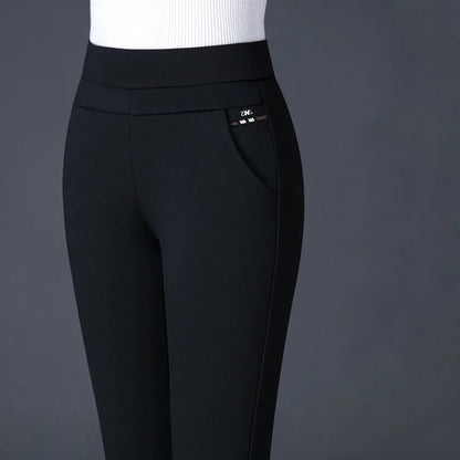 Variant image for Couture-Moda - Women's High-Waisted Stretch Gym Leggings with Faux Pocket Detail-1