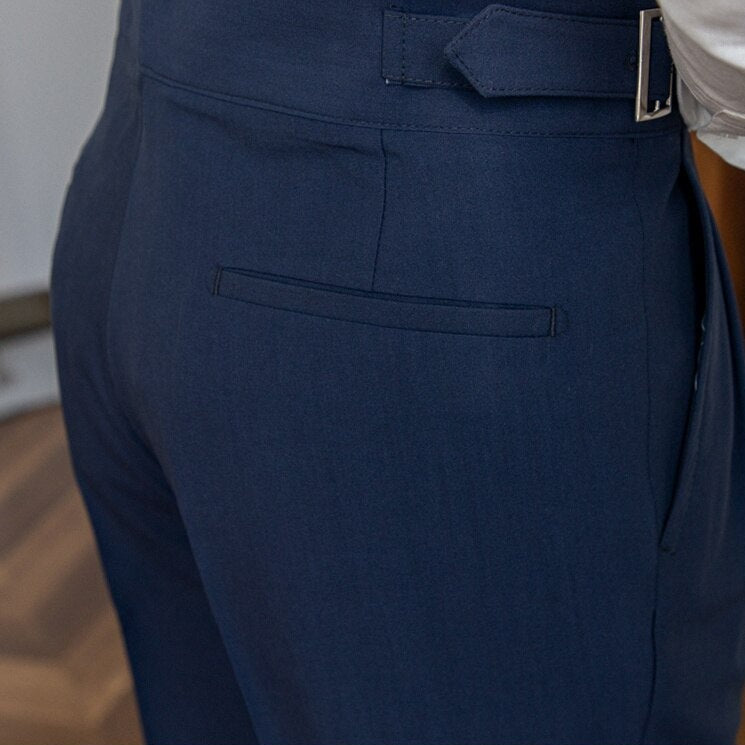 Nathan | Refined Buckle-Waist Trousers | Men’s Fashion