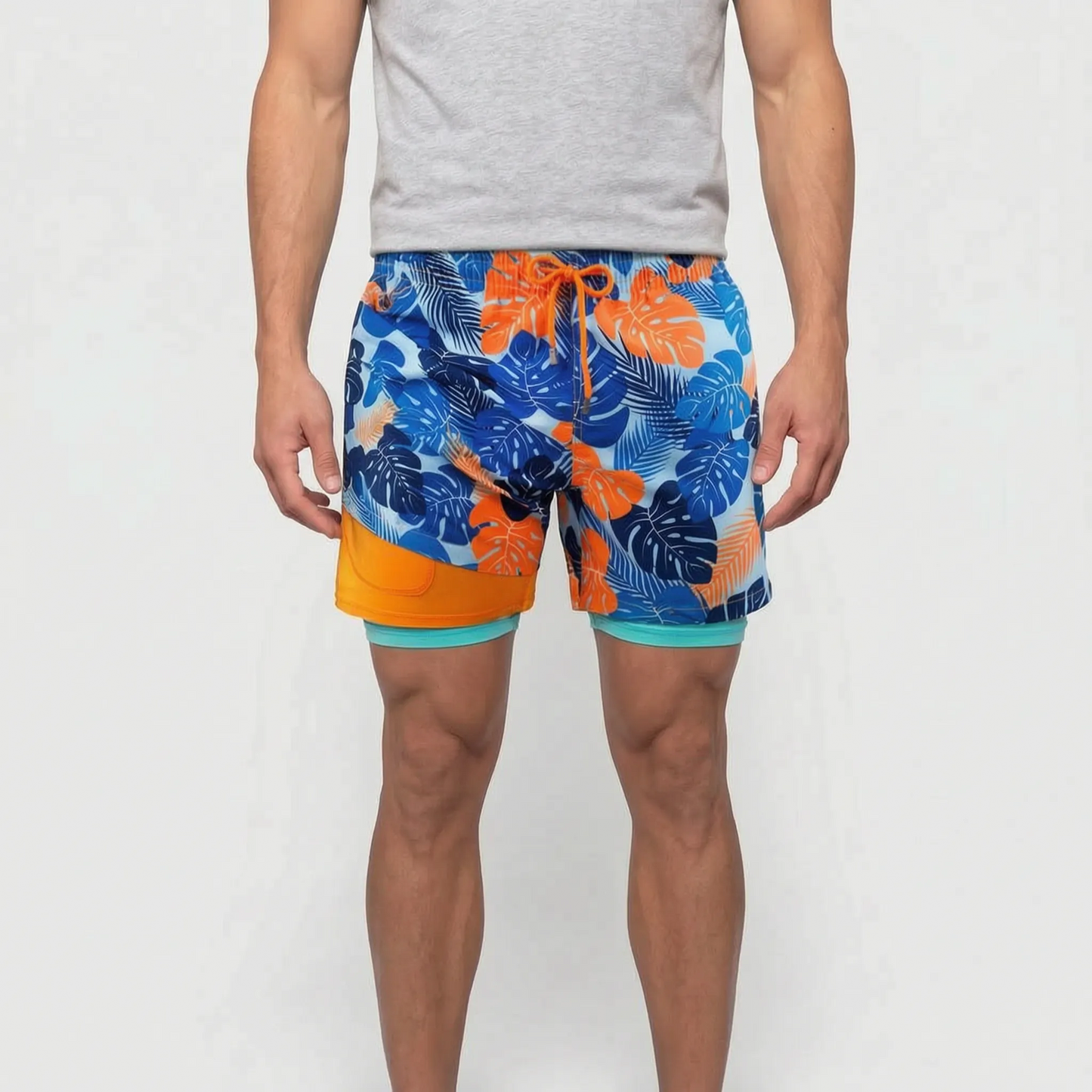 Jovan - Tropical Print Men's Swim Shorts