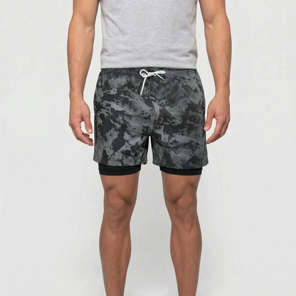 Jovan - Tropical Print Men's Swim Shorts