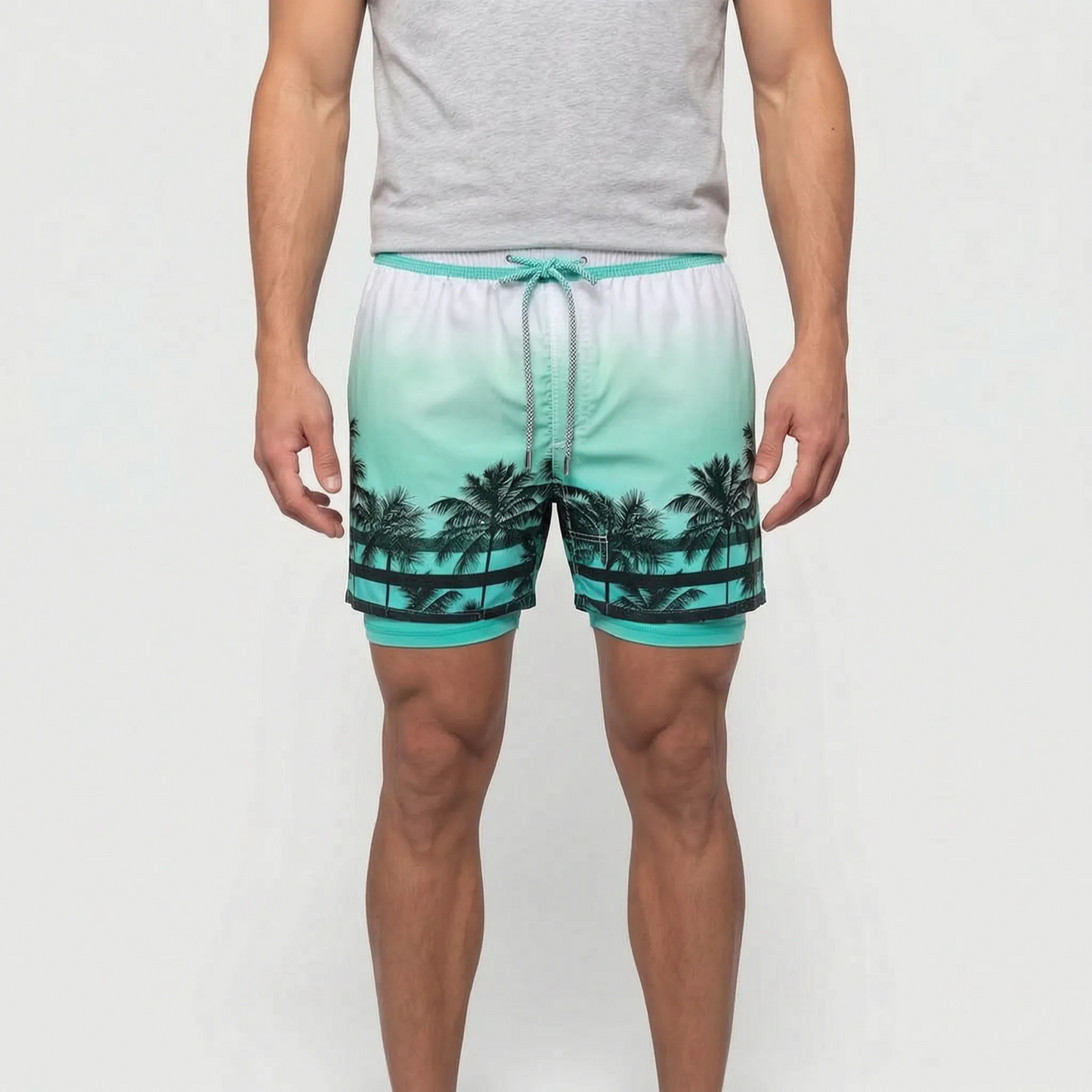 Jovan - Tropical Print Men's Swim Shorts