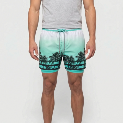 Jovan - Tropical Print Men's Swim Shorts