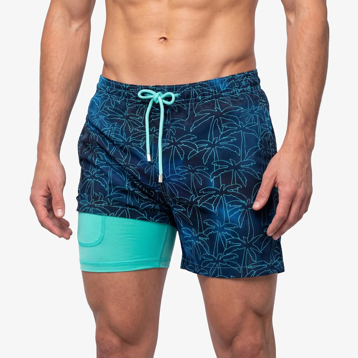 Jovan - Tropical Print Men's Swim Shorts