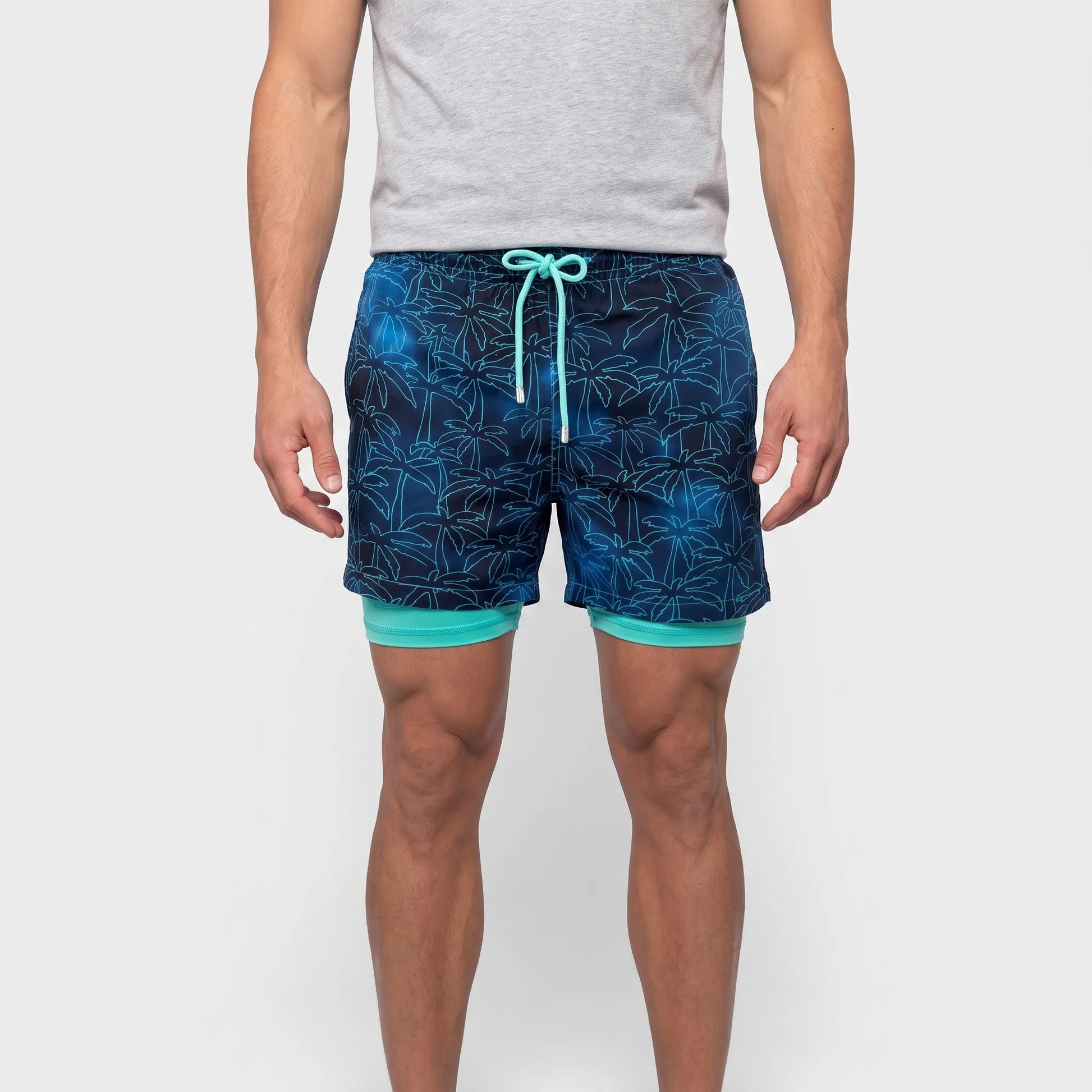 Jovan - Tropical Print Men's Swim Shorts