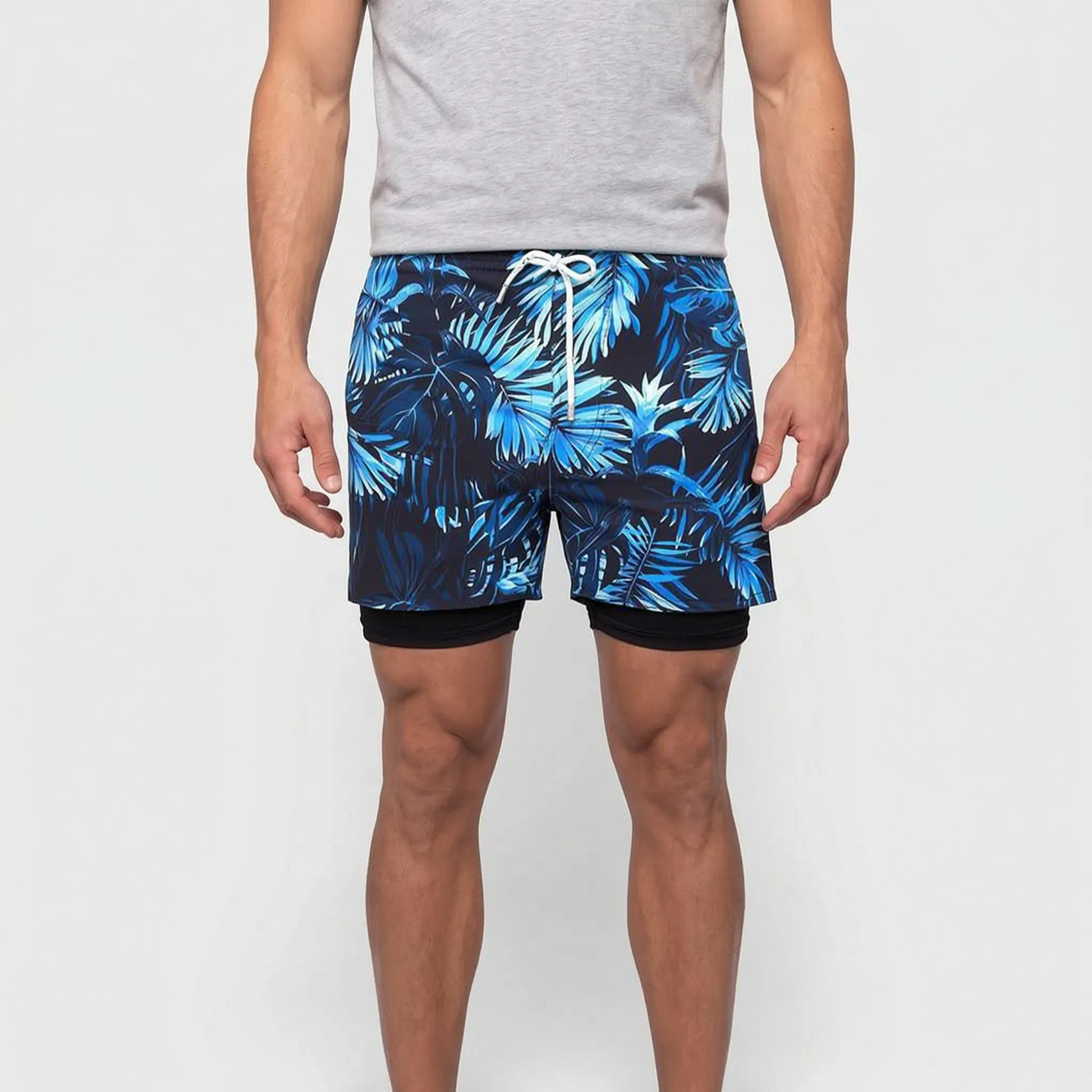 Jovan - Tropical Print Men's Swim Shorts