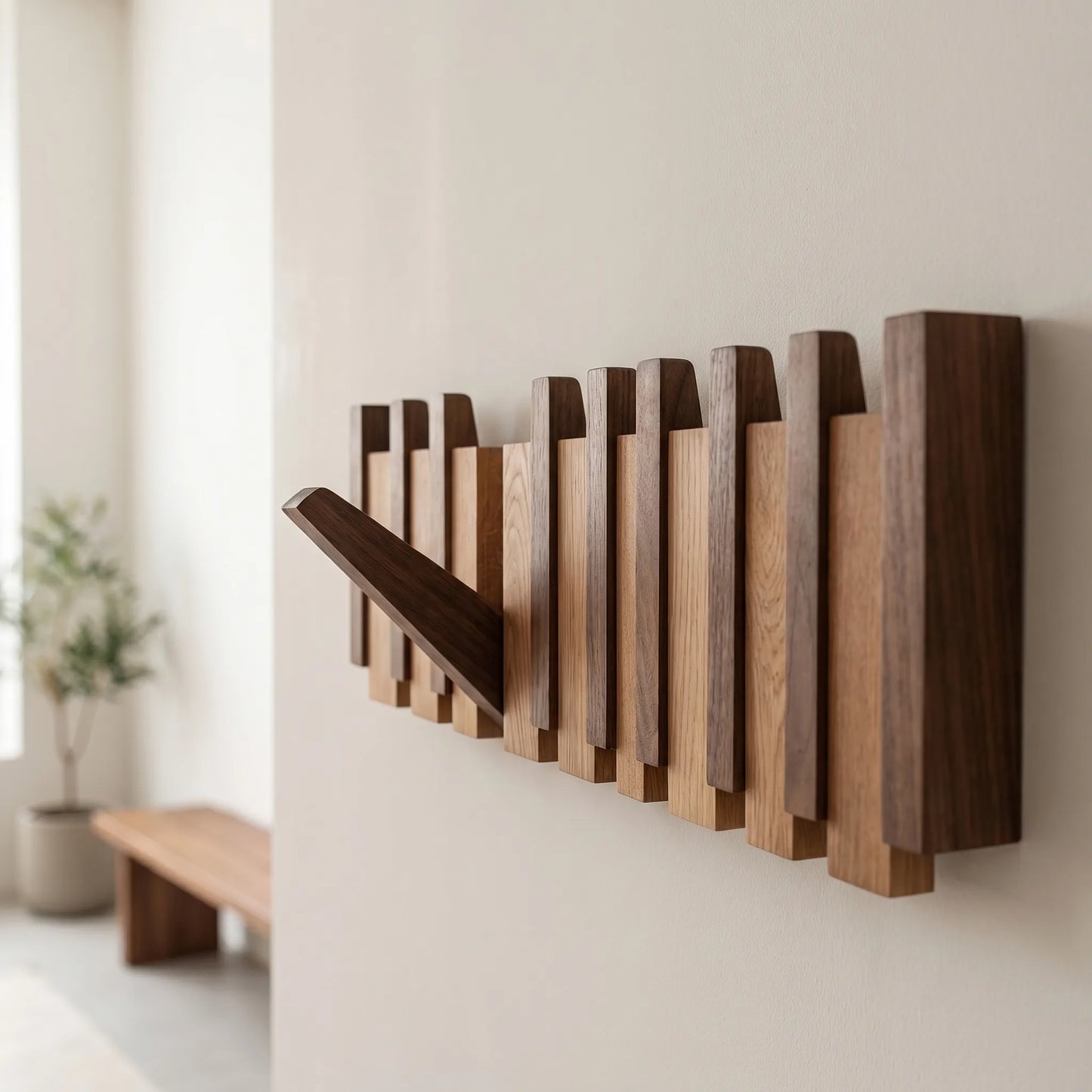 KeyFold - Piano Key Coat Rack