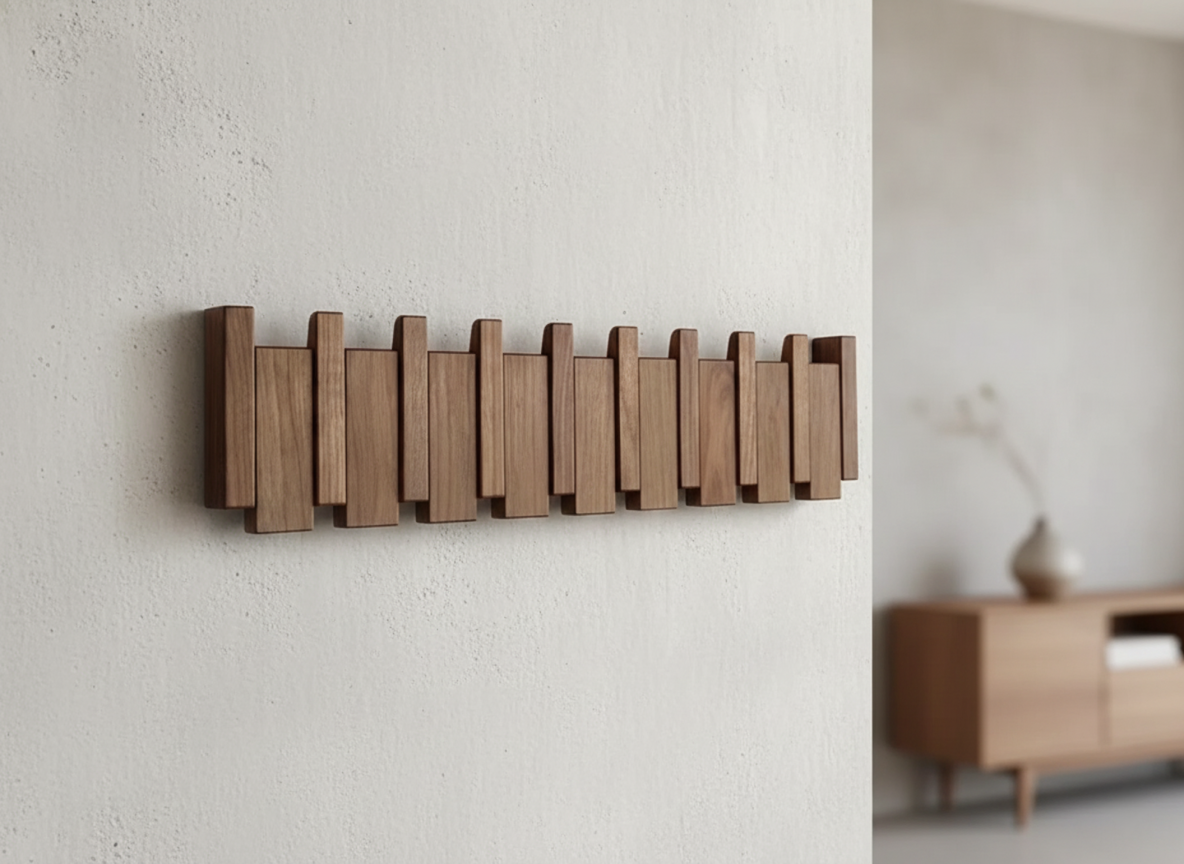 KeyFold - Piano Key Coat Rack