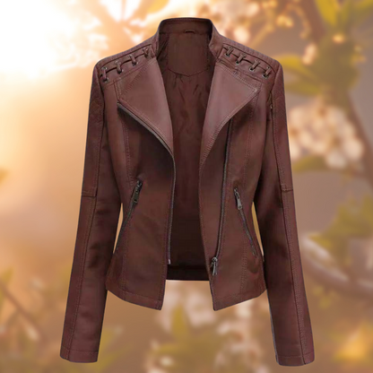 Amara | Women's Jacket – Timeless Leather Elegance-3