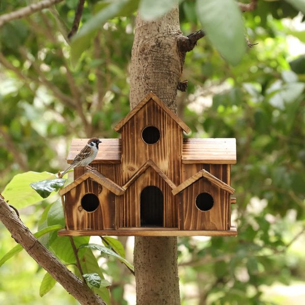 FeatherHome | Weatherproof Wooden Birdhouse for Wild Birds