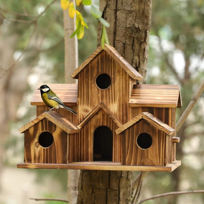 FeatherHome | Weatherproof Wooden Birdhouse for Wild Birds