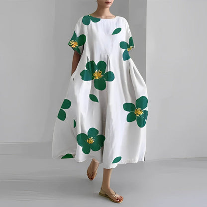 Variant image for Boho Chic Women's Summer Maxi Dress - Floral Print & Loose Fit, Plus Size Available-1