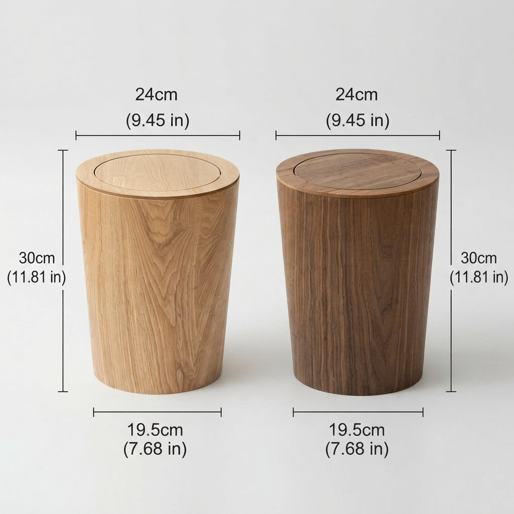 LignumBin - Minimalist Wood Grain Waste Bin14