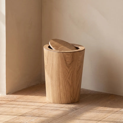 LignumBin - Minimalist Wood Grain Waste Bin
