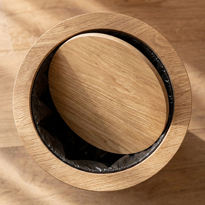 LignumBin - Minimalist Wood Grain Waste Bin