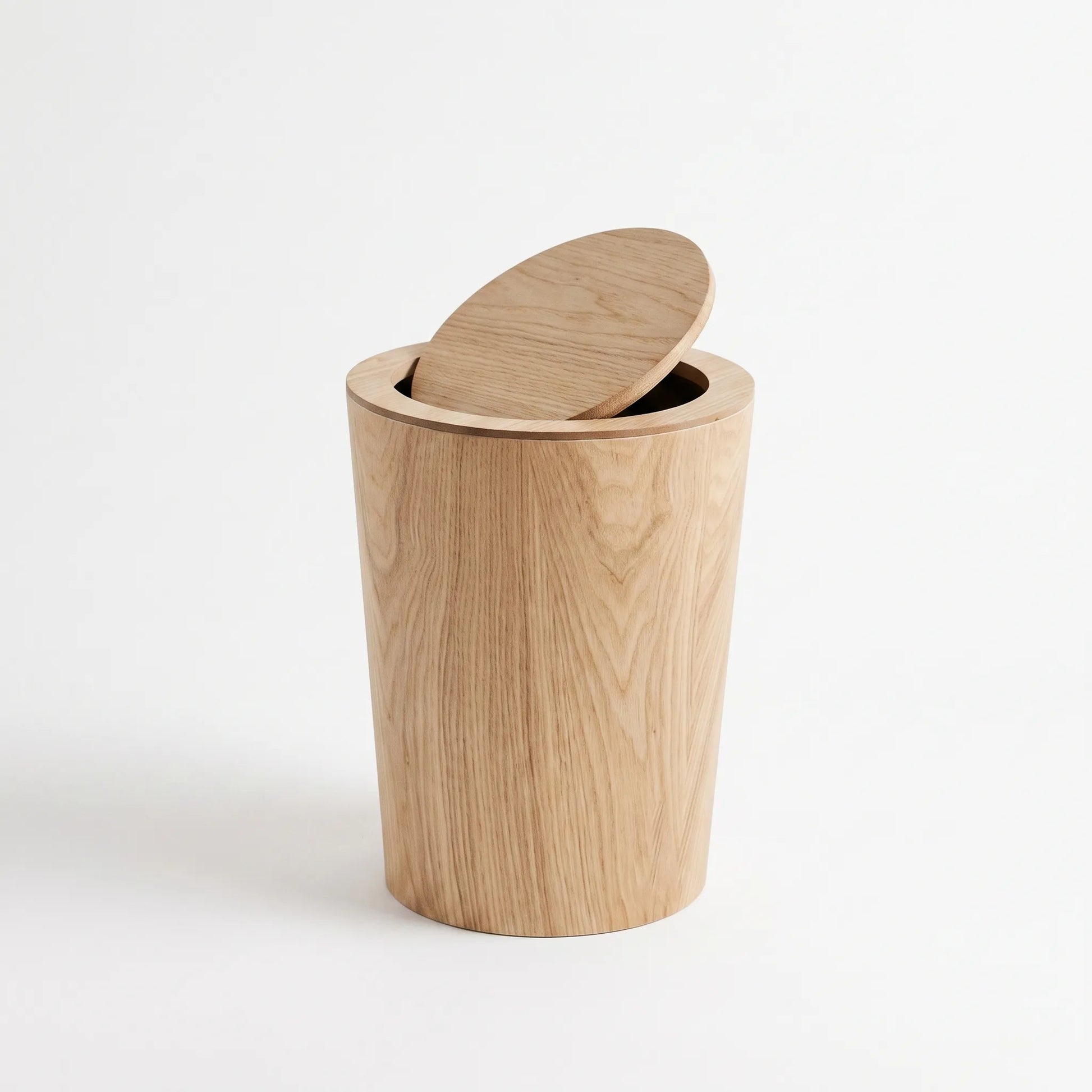 LignumBin - Minimalist Wood Grain Waste Bin